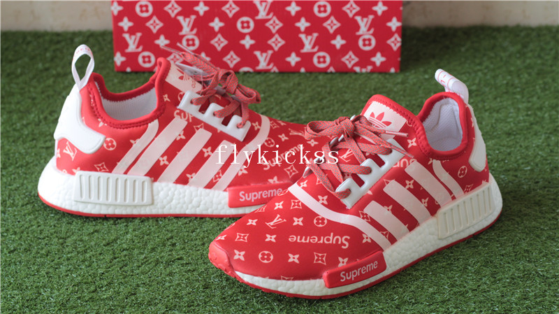 LVS X Supreme Adidas NMD XR1 Red Real Boost